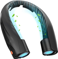Nackenventilator Ventilator Hals Tragbare Persönlicher: 6000 mAh Halsventilatoren Aufladbar Nacken Ventilator Halsventilator leise für Camping, Reisen, Büro (Schwarz)